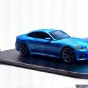 Icon showing a 3D car model on a tablet.